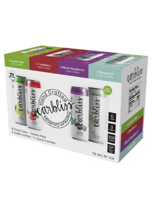 nutrition facts for 1 12 Oz Can of Carbliss Brand Vodka Drinks