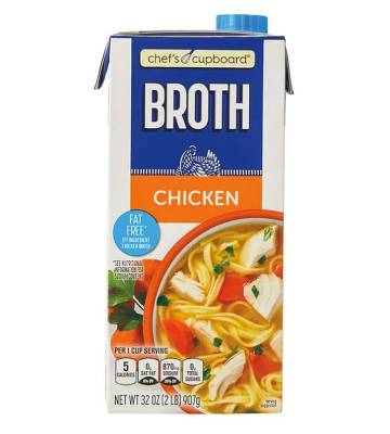 nutrition facts for 1 Cup of Chicken - Broth
