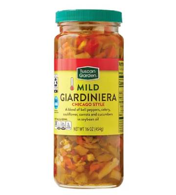 nutrition facts for 1 Tablespoon of Giardiniera
