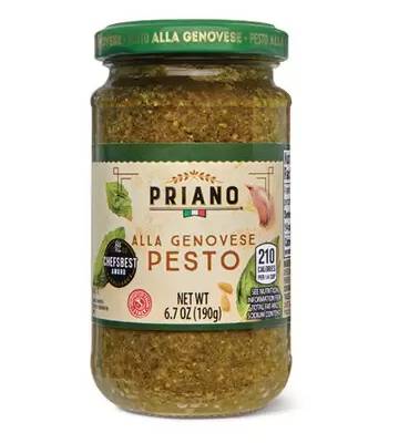 nutrition facts for 1/4 cup of Pesto Sauce