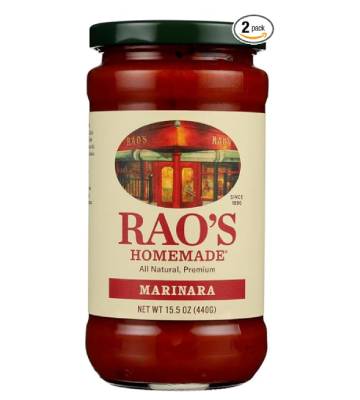 nutrition facts for 1/2 cup of Marinara Sauce - RAO's