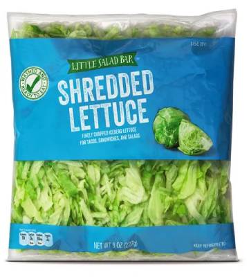 nutrition facts for 1 1/2 cup of Lettuce - Shredded