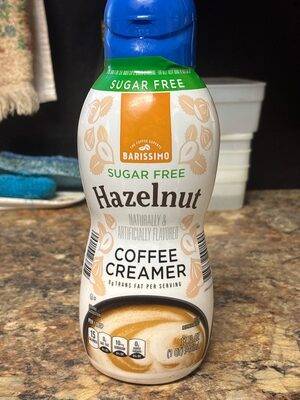 nutrition facts for 1 tablespoon of Sugar Free Coffee Creamer - Hazelnut